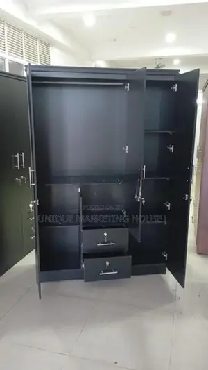 Modern 3 D Classic Black Camiliya Wardrobe
