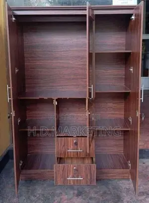 New Modern Melamine Glass Wardrobes - 3 D