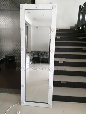 Modern 72x24” White Vanity Mirror with Lights