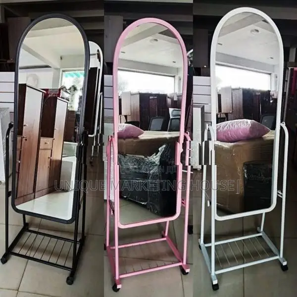 Modern Smart Adjustable Full Mirror with Wheels