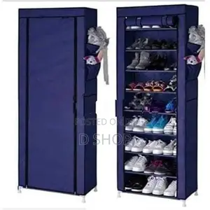 9 Layer Shoe Rack with Dust Cover - 5 ft