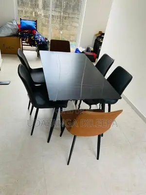 Granite Dining Tables with Cushion Chairs