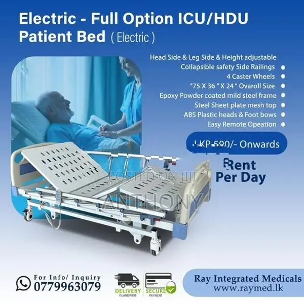 PATIENT HOSPITAL ICU BED ON RENT