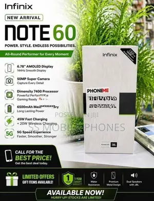 Infinix Note 60 5G 8GB 256GB (Brand New)