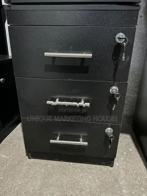 Modern Melamine 3 Pcs Lockable Drawer Sets