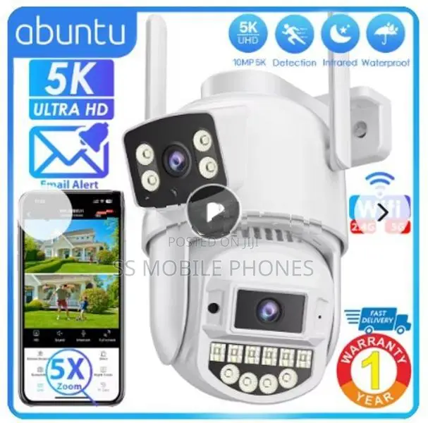 10MP Wifi PTZ Camera Outdoor Dual Lens 5X Digital Zoom