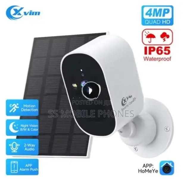 XVIM 4MP WiFi Outdoor Wireless Solar Camera