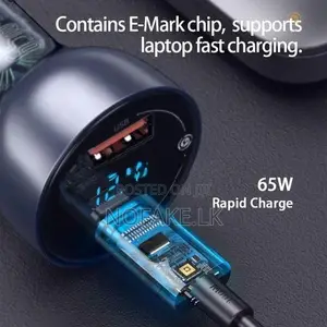 Baseus 65W USB C Car Charger With Type -C Cable iPhones Laptop Macbook