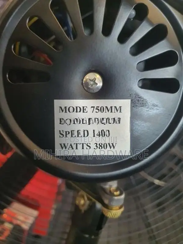 MEN 750mm Stand pedestal fan industrial type aluminium blades