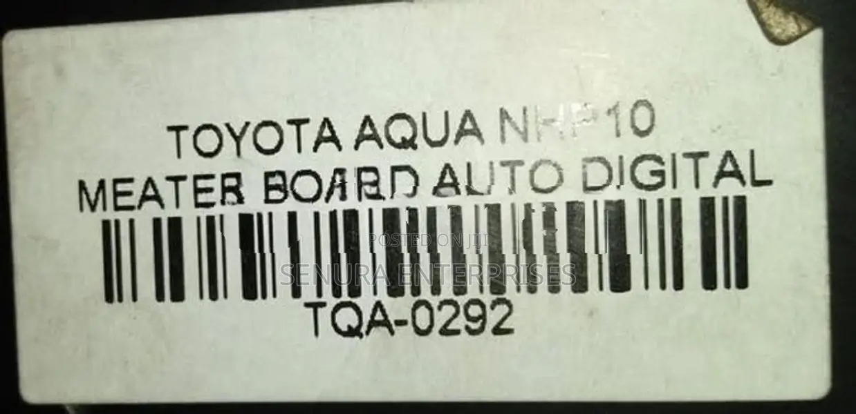 Toyota Aqua Nhp10 Meter Board