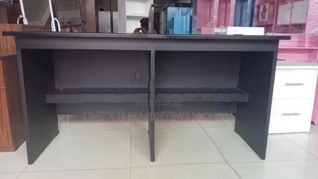 Modern 5x2 Black Workstation Table