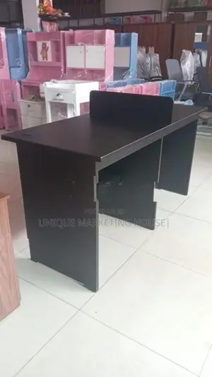 Modern 5x2 Black Workstation Table