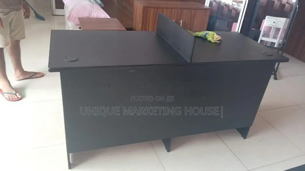 Modern 5x2 Black Workstation Table