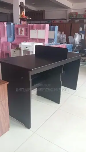 Modern 5x2 Black Workstation Table