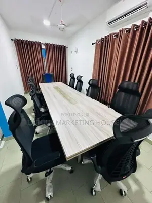 Modern American White 8x3 Conference Table