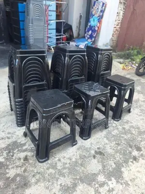Plastic black stools