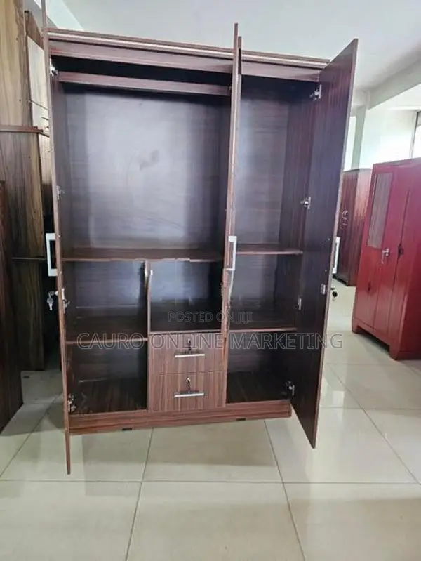New Melamine 3 Door Wardrobe Large Cupboard