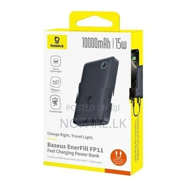 Baseus 15W 10000mah Light weight thin Power Bank