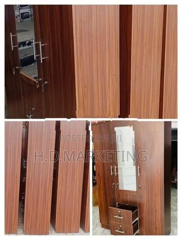 2 Door Melamine Glass Wardrobe