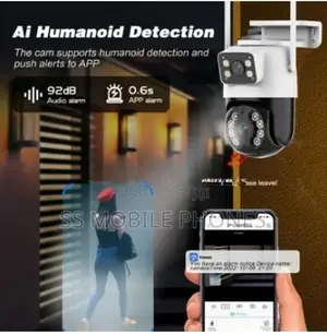 8MP HD Dual Screen AI Wifi Surveillance PTZ Camera