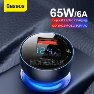 Baseus 65w car charger with Cable
