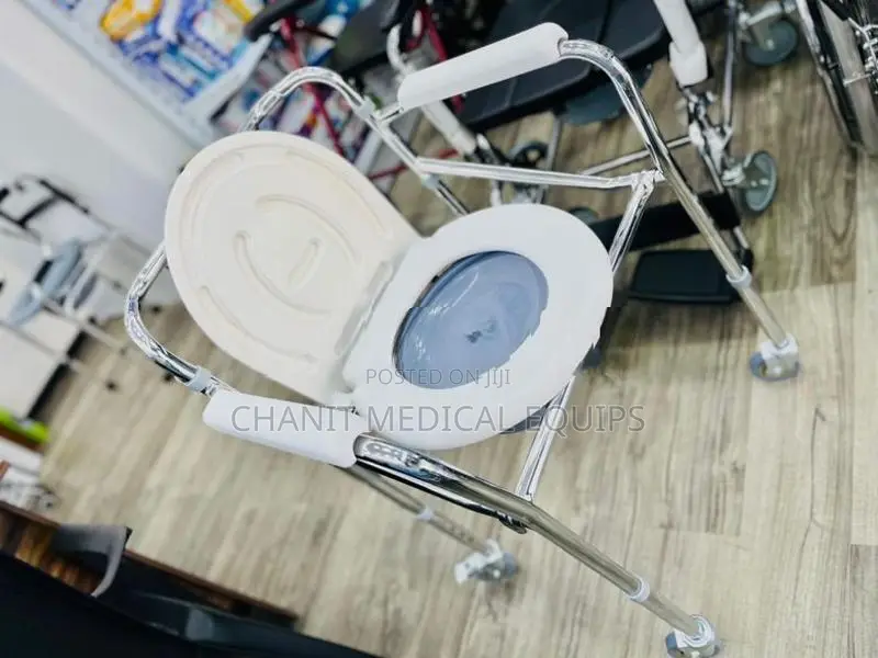 Commode Chair With Wheels Height Adjustable