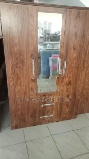 3 Door Melamine Glass Wardrobe Brand New - E7