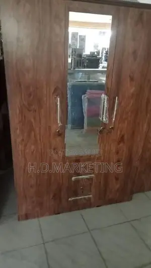 3 Door Melamine Glass Wardrobe Brand New - E7