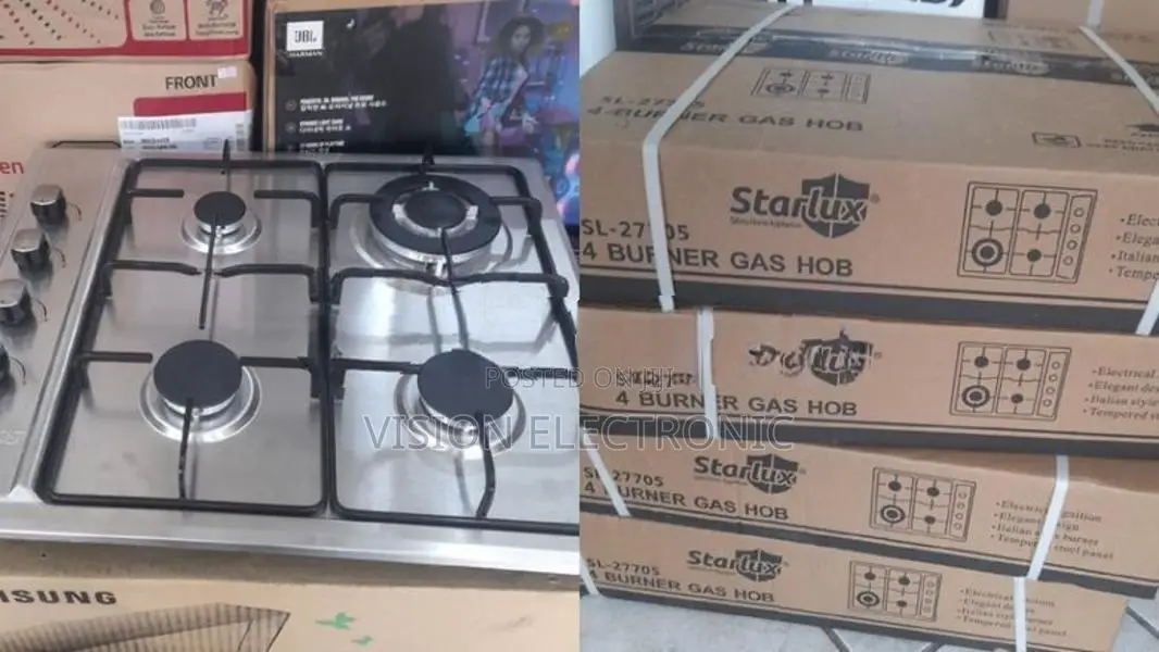 Starlux Stainless Steel 4 Gas Burner Cooker Hob