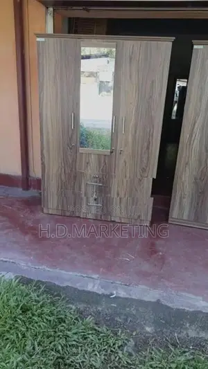 New Modern 3 Door Melamine Glass wardrobe - E6