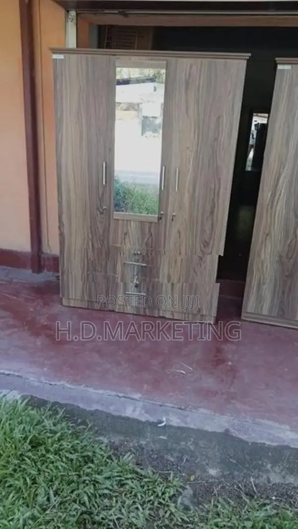 New Modern 3 Door Melamine Glass wardrobe - E6