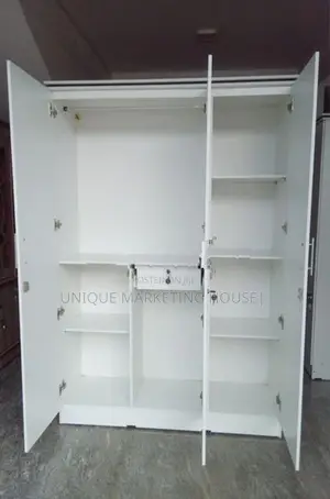 Modern 6x4ft 3 D Classic White Melamine Wardrobe