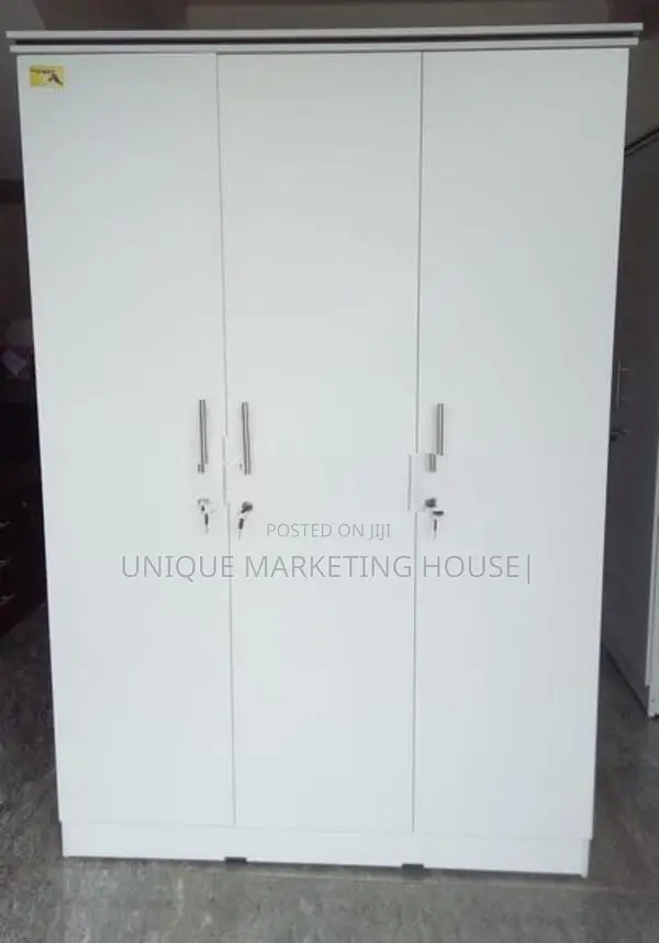 Modern 6x4ft 3 D Classic White Melamine Wardrobe