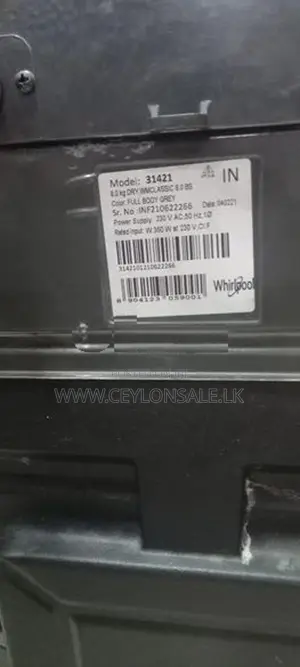 8kg Whirlpool Used Washing Machine