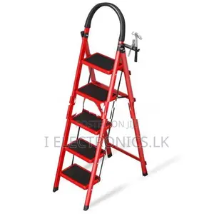 5 Step Foldable Ladder,Home Ladder with Wide Anti-Slip Pedal Portable