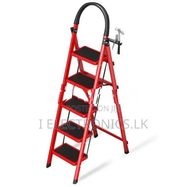 5 Step Foldable Ladder,Home Ladder with Wide Anti-Slip Pedal Portable