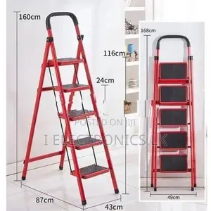 5 Step Foldable Ladder,Home Ladder with Wide Anti-Slip Pedal Portable