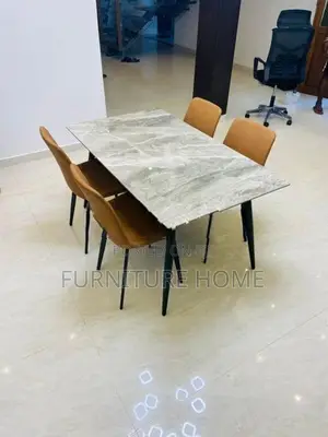 Luxury Granite Dining Table with Chairs