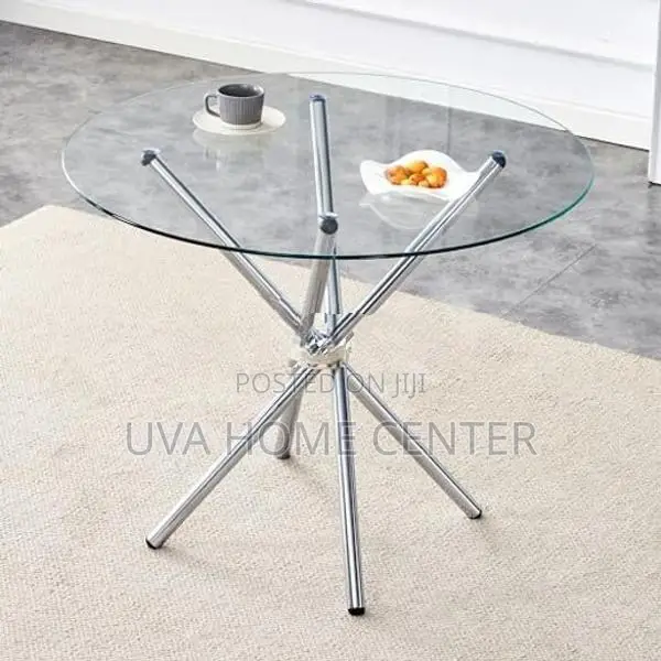 Glass Round Meeting Office Table 30Inch