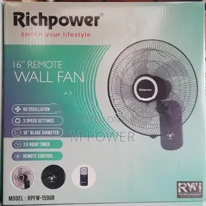 Richpower Wall Fan with Remote 16" (RPFW-1596R)