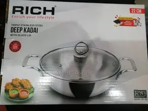 Rice Deep Kadai 22cm Stainless Steel (RHDK-767-22)