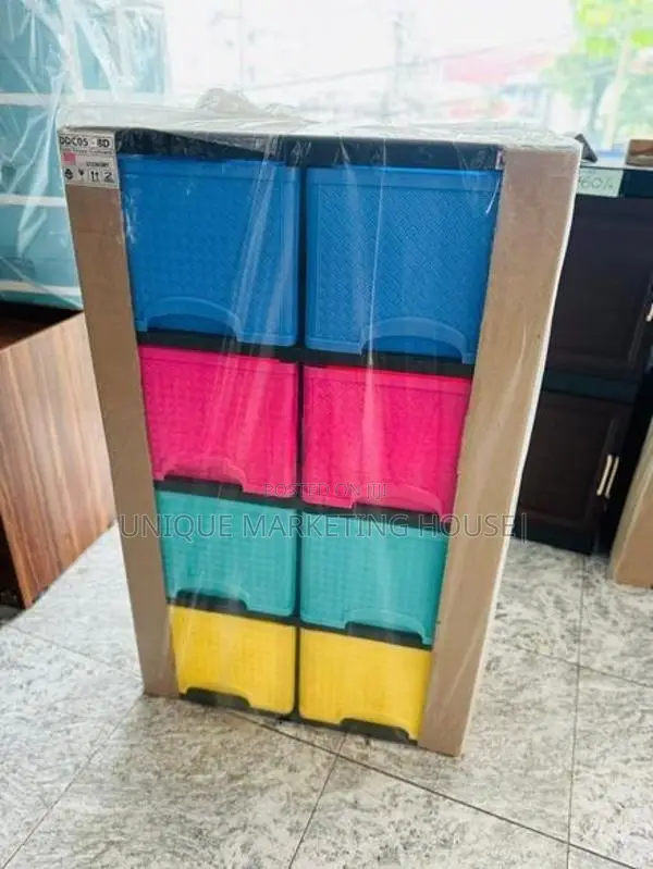 New 08 Pcs Plastic Drawer Cupboards
