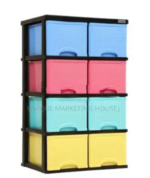 New 08 Pcs Plastic Drawer Cupboards