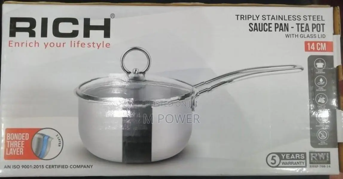 Rich Sauce Pan-Tea Pot Stainless Steel (RHSP-768-14)