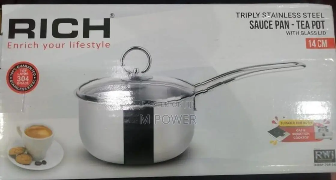Rich Sauce Pan-Tea Pot Stainless Steel (RHSP-768-14)