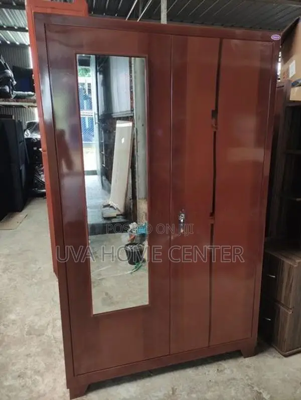Steel Cupboard 6x4ft With Mirror