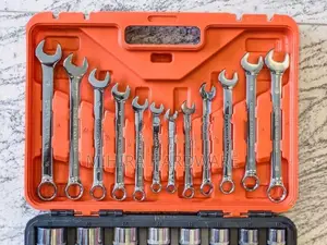DEKE CR V 37 Pcs Combination Wrench Key & Box Socket Set Hand Tool Kit