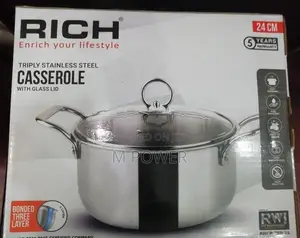 Rich Casserole with Glass Lid 24cm (RHCR-769-24)