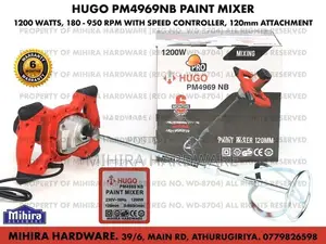 1200 Watts Paint mixer HUGO 4969 NB Double handle putty poty mixture