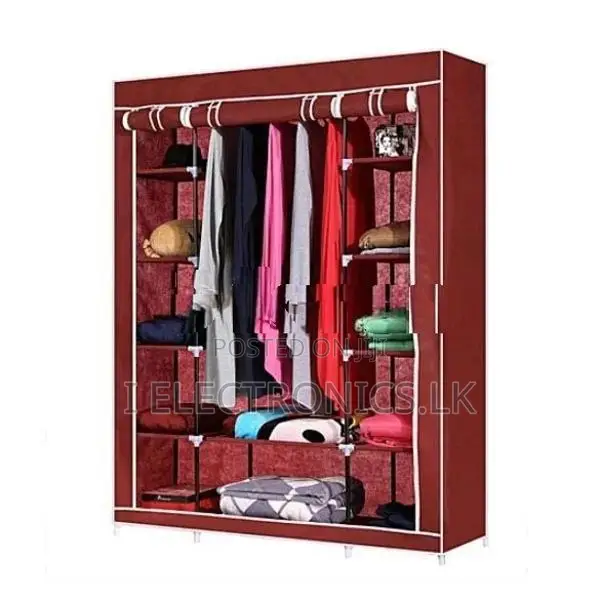 3 Door Portable Folding Wardrobe